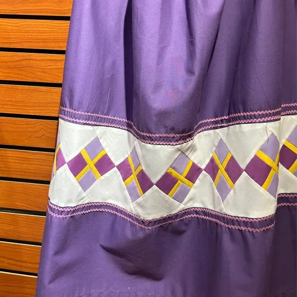 Purple Patchwork and Ric-Rac Skirt