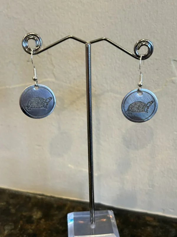 Silver Turtle Earrings - Amanda Rutland