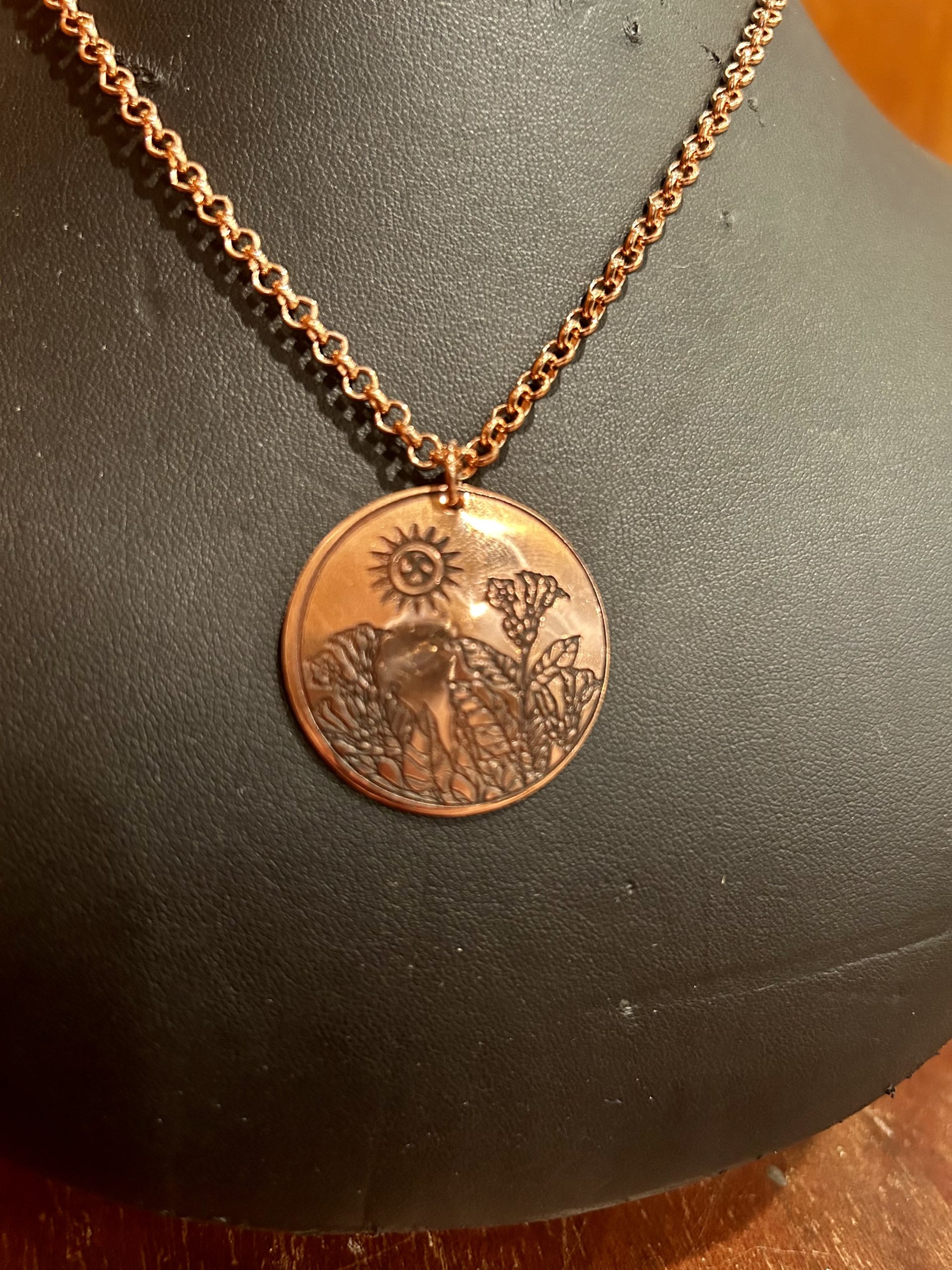 Copper on sale sun locket