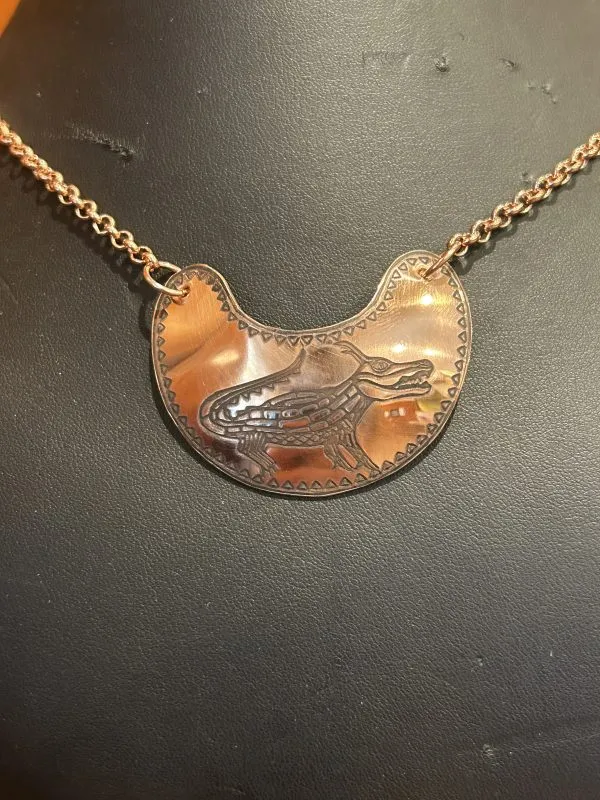 Copper Alligator Mini Gorget - Amanda Rutland