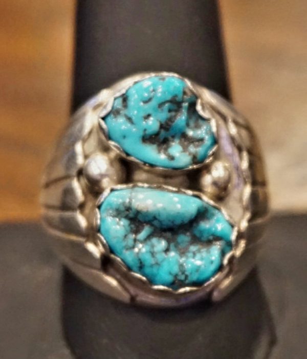 Turquoise Nugget Ring - Size 11