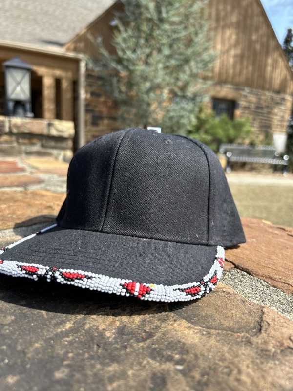 Black Beaded Cap