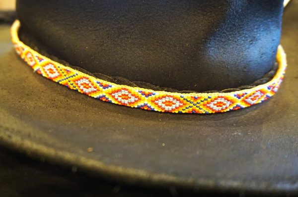 Beaded Multi-color Diamond Hatband