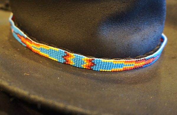 Beaded Blue Hatband