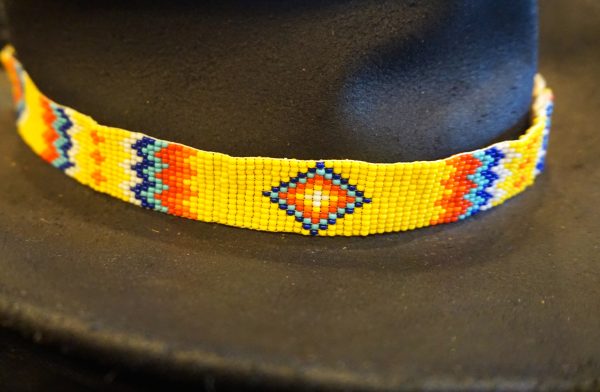 Beaded Yellow Hatband