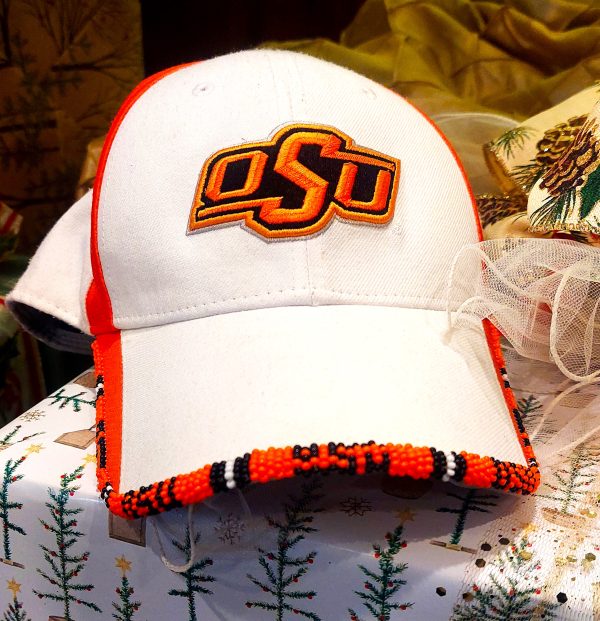 OSU White Beaded Cap