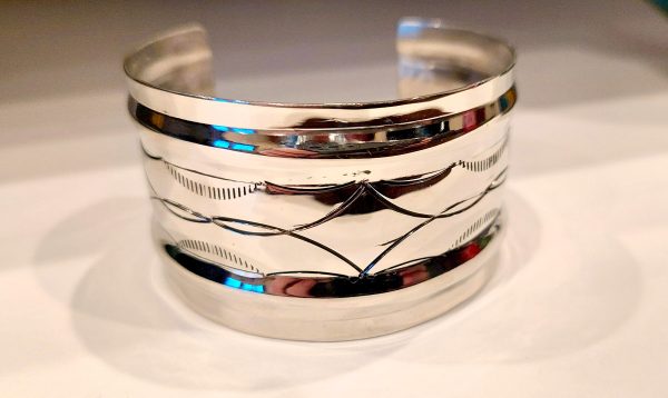 Charley Johnson German Silver Cuff Bracelet