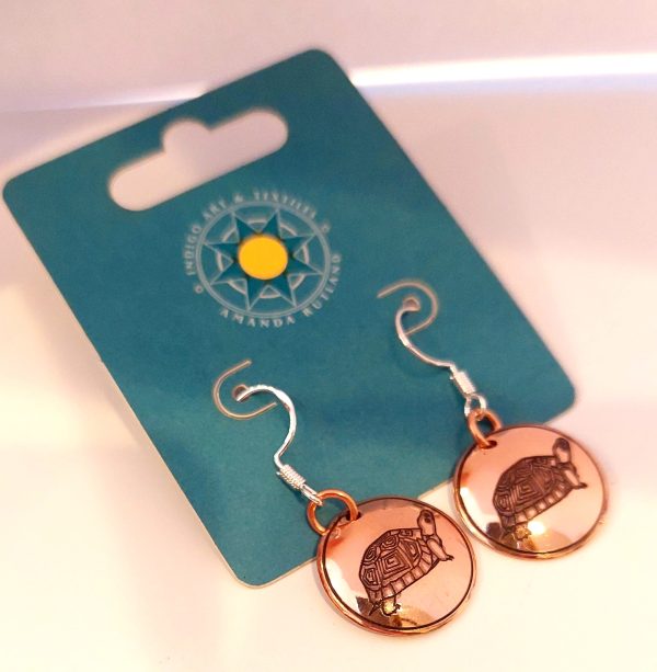 Copper Turtle Earrings