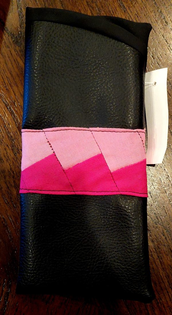 Pink Patchwork Eyeglass Holder by Natasha Parks